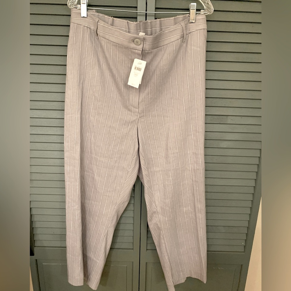 J Jill Plus Size‎ Womens Linen Blend Striped Trousers - Size 28